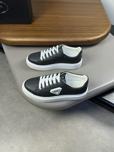 Prada Downtown Leather Platform Sneakers