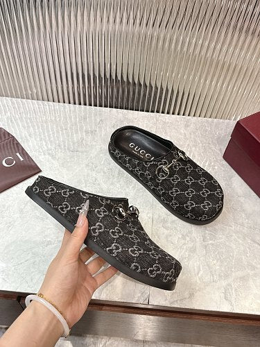 Gucci GG Monogram Horsebit Mule Clog