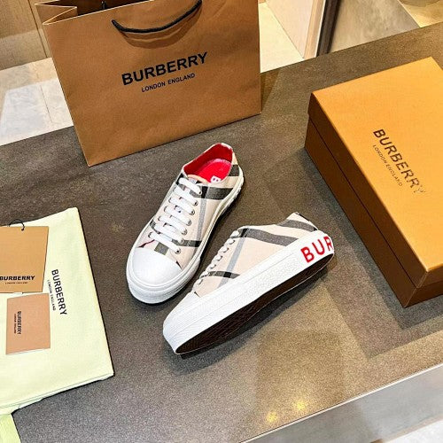 Burberry Check Low-Top Platform Sneakers