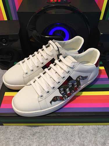 Gucci Ace Embellished Snake Sneakers
