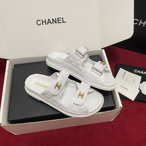 Chanel Quilted CC Dad Sandals