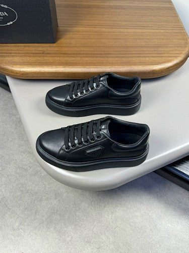 Prada Downtown Leather Platform Sneakers