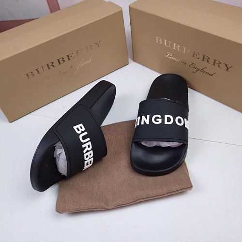 Burberry Kingdom Logo Pool Slide Sandals