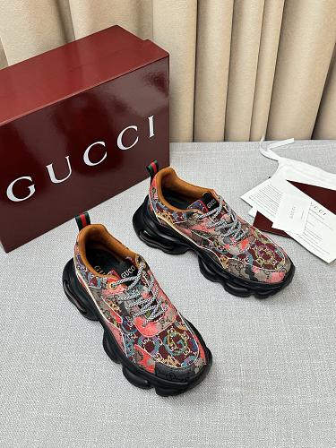 Gucci Multicolor Tapestry Print Chunky Platform Sneakers