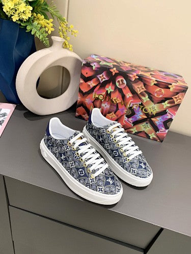 Louis Vuitton Time Out Monogram Denim Sneakers