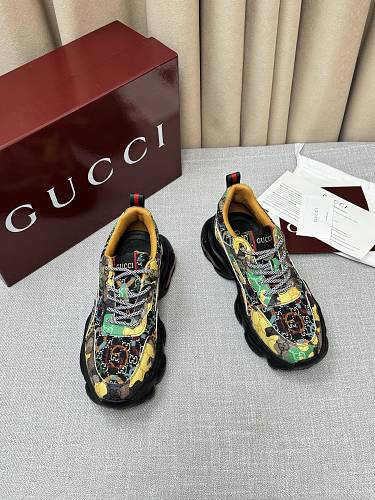 Gucci Multicolor Tapestry Print Chunky Platform Sneakers