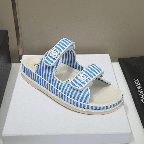 Chanel CC Double-Strap Platform Sandals