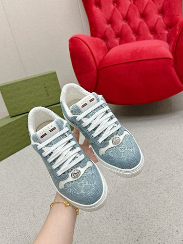 Gucci Ace GG Denim Low-Top Sneakers