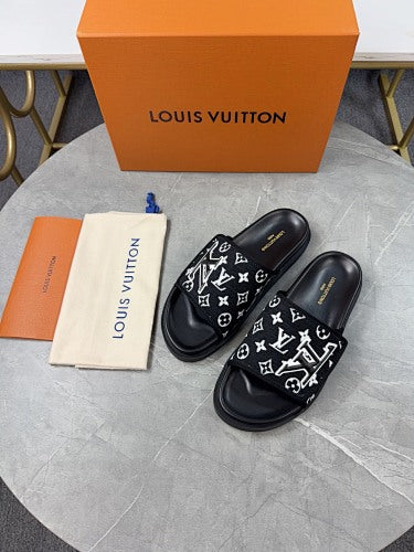 Louis Vuitton Monogram LV Initials Pool Slide Sandals