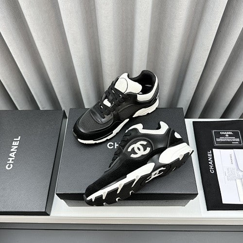 Chanel CC Mesh & Suede Chunky Sneakers