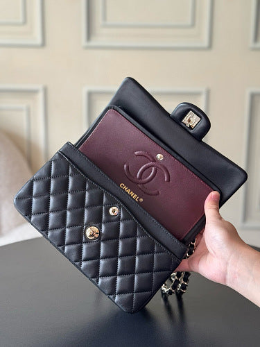Chanel Classic 11.12 Flap Bag in Black Quilted Lambskin