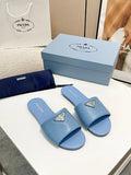 Prada Triangle Logo slide sandals