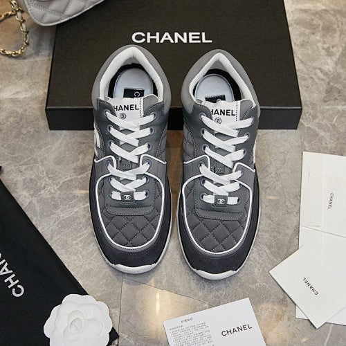 Chanel CC Quilted Low-Top Runner Sneakers