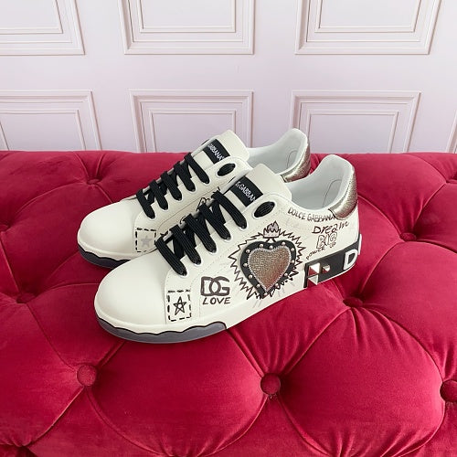 Dolce & Gabbana Portofino Light Graffiti Heart Sneakers