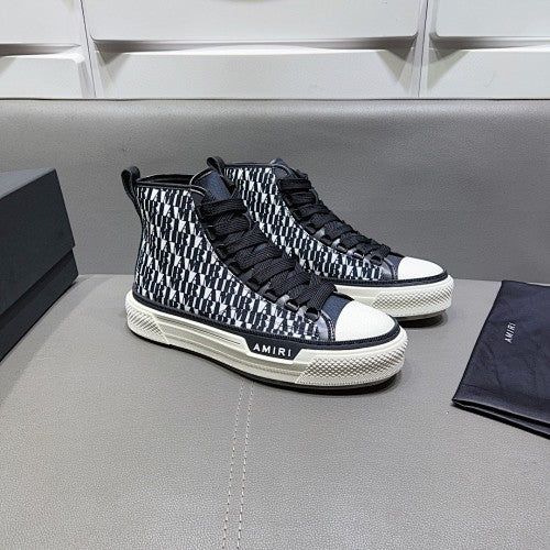 AMIRI Logo Repeat High-Top Sneakers