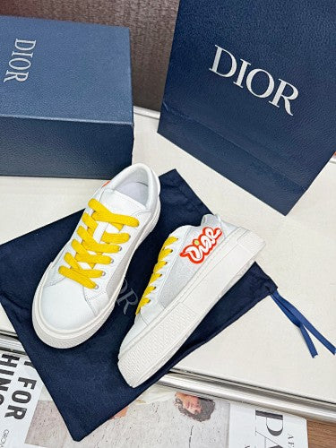Dior White Oblique Platform Sneakers