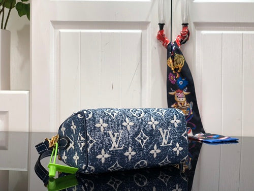 Louis Vuitton Nano Speedy Blue Monogram Denim