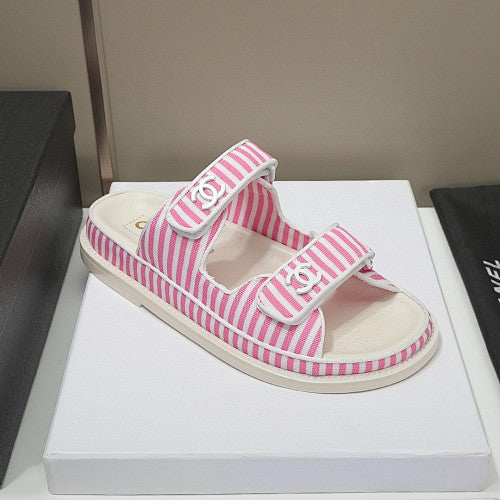 Chanel CC Double-Strap Platform Sandals