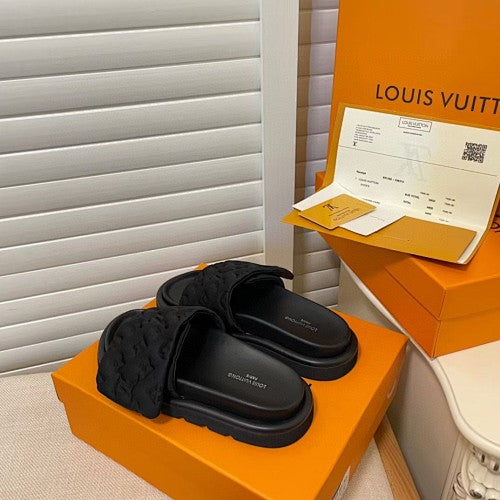 Louis Vuitton Monogram Puffy Platform Slide Sandals