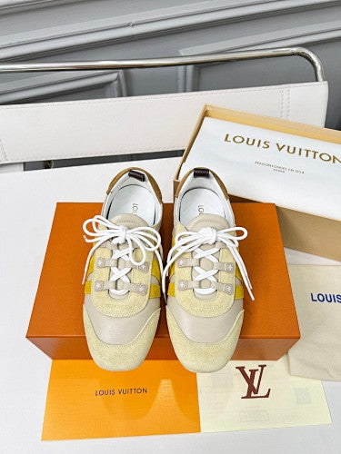 Louis Vuitton LV V-Sign Suede Low-Top Sneakers