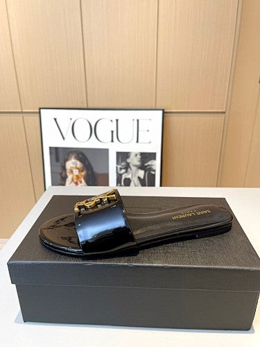 Saint Laurent Tribute YSL Logo slide sandals