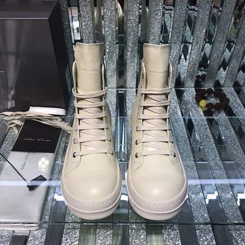 Rick Owens leather high-top sneakers