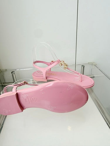 Chanel CC Thong Slingback Sandals