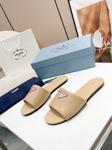 Prada Triangle Logo slide sandals