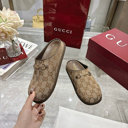 Gucci GG Canvas Horsebit Mule Loafers