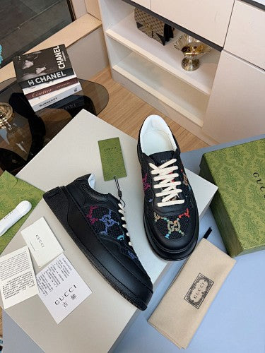 Gucci GG Multicolor Embroidered Platform Sneakers