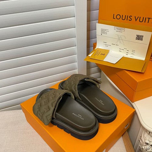 Louis Vuitton Monogram Puffy Platform Slide Sandals
