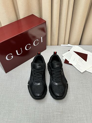 Gucci Black GG Monogram Chunky Technical Sneakers