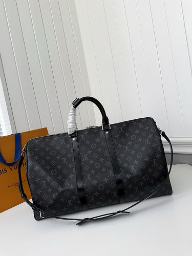 Louis Vuitton Keepall Bandoulière 55 Monogram Eclipse Canvas