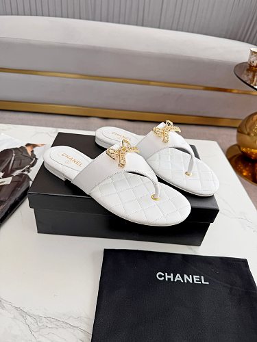 Chanel Quilted Thong Sandals