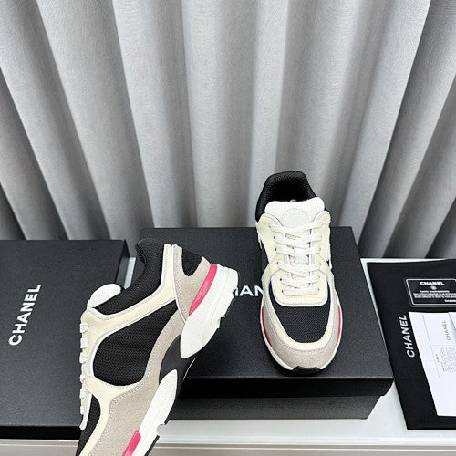 Chanel CC Mesh & Suede Chunky Runner Sneakers
