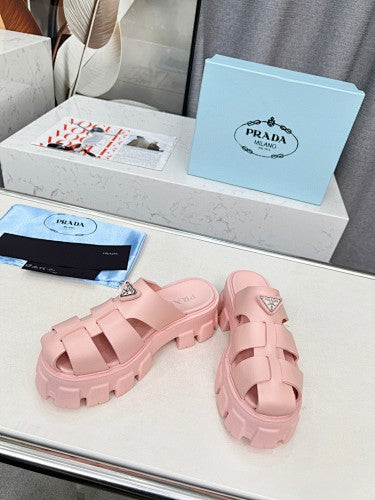 Prada Monolith Fisherman Platform Mule Sandals