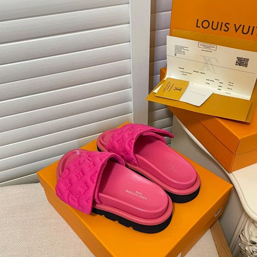 Louis Vuitton Monogram Puffy Platform Slide Sandals