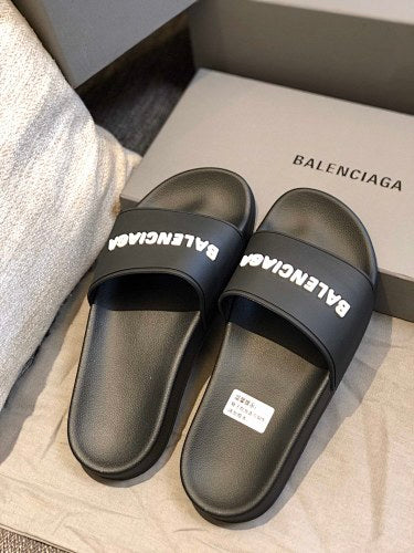 Balenciaga Logo Pool Slide Sandals