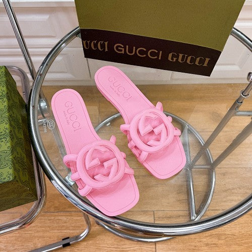 Gucci Interlocking G Logo Slide Sandals