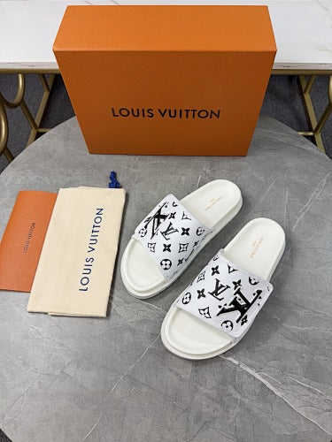 Louis Vuitton Monogram LV Initials Pool Slide Sandals