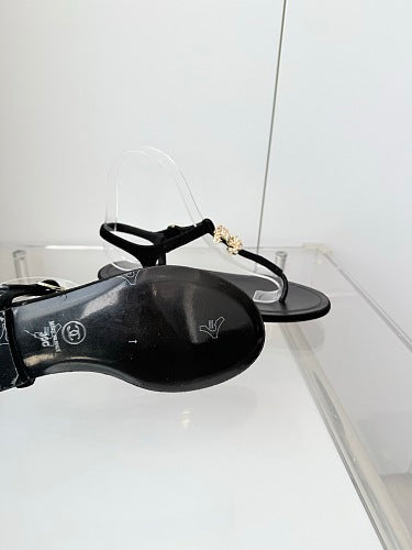 Chanel CC Thong Slingback Sandals