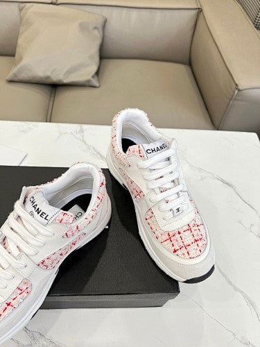 Chanel CC Tweed & Leather Chunky Low-Top Sneakers