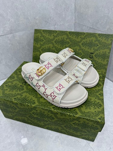 Gucci Double G Web-Strap Platform Sandals