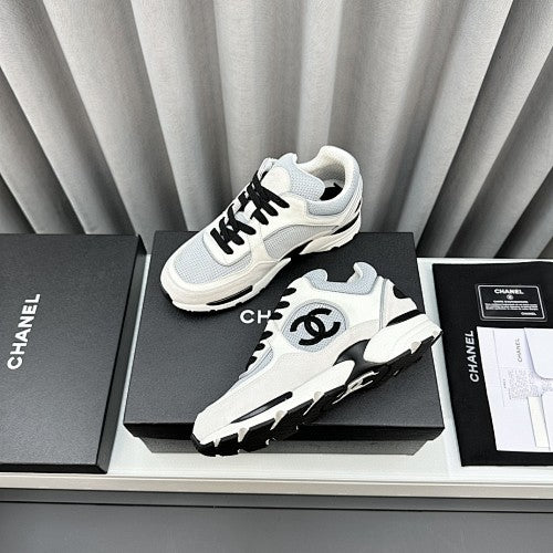 Chanel CC Mesh & Suede Chunky Sneakers
