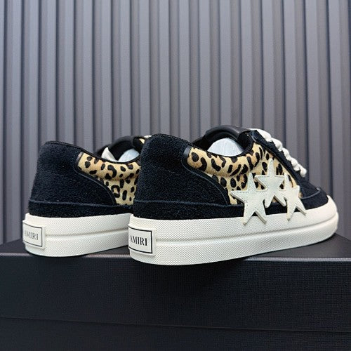 Amiri Skel Top Low Leopard-Print Sneakers
