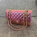 Chanel Classic Flap Bag Metallic Pink Ombré Quilted Leather