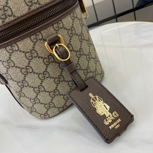 Gucci Ophidia GG Supreme Vanity Cosmetic Case / Top Handle Case