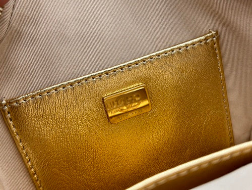 Chanel Gold Metallic Quilted Star-Shaped Chain Bag
