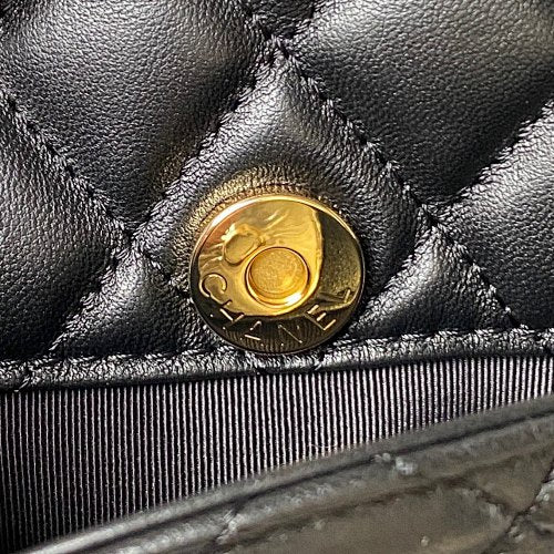 Chanel Black & Beige Two-Tone Quilted Flap Bag