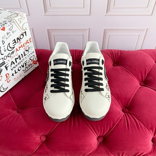 Dolce & Gabbana Portofino Light Graffiti Heart Sneakers